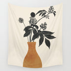 Minimal Abstract Art Vase Plant Wall Tapestry Gallery Image 4