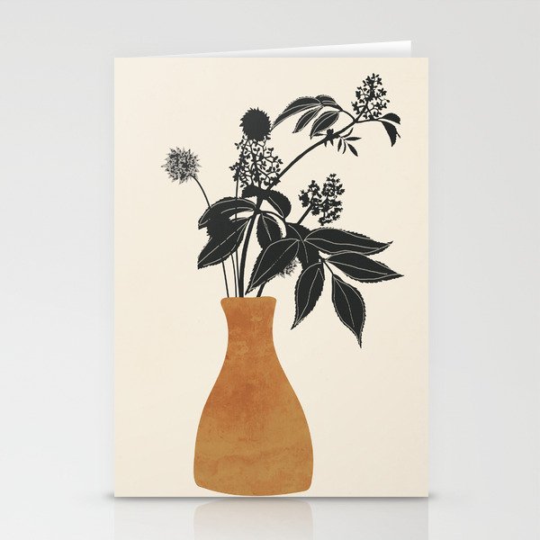 Minimal Abstract Art Vase Plant Stationery Card Gallery Image 2
