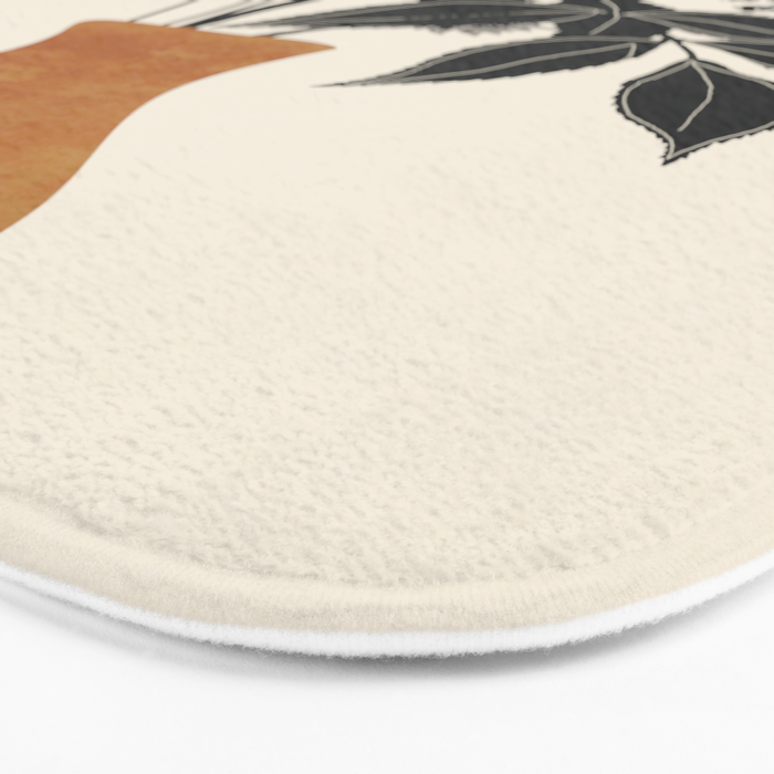 Minimal Abstract Art Vase Plant Bath Mat Gallery Image 3