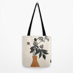 Minimal Abstract Art Vase Plant Tote Bag Gallery Image 2