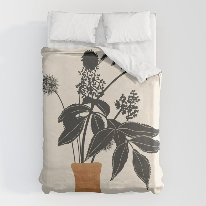 Minimal Abstract Art Vase Plant Duvet Cover Gallery Image 6