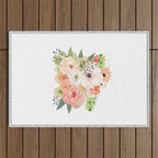Pink bloom Outdoor Rug Gallery Image 1