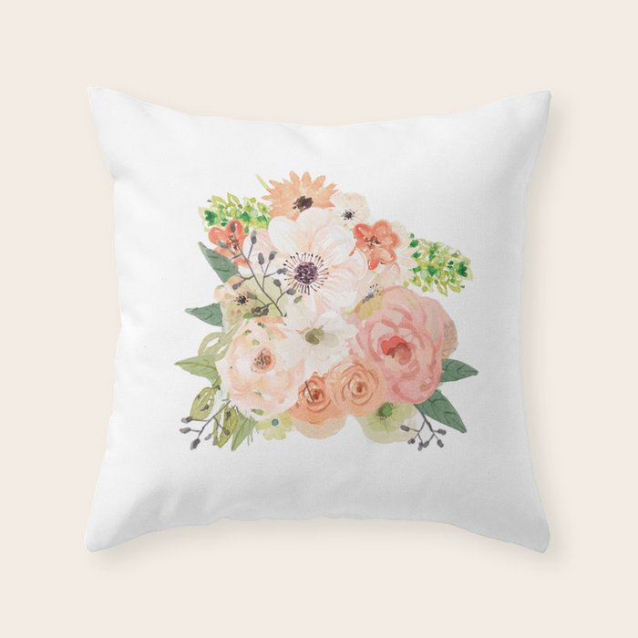 Pink bloom Throw Pillow Gallery Image 6