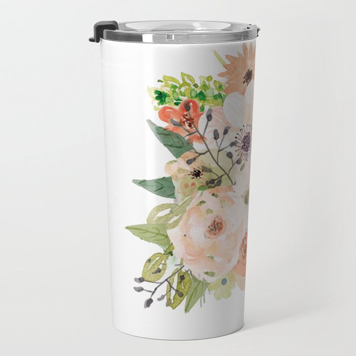 Pink bloom Travel Mug Gallery Image 3