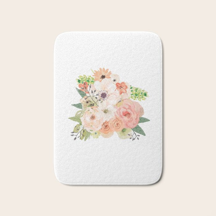 Pink bloom Bath Mat Gallery Image 1