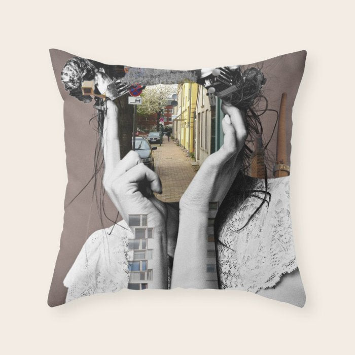 Crazy Woman - Lara Lisa Bella Throw Pillow Gallery Image 6