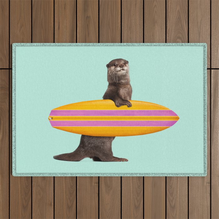 SURFING OTTER Outdoor Rug Gallery Image 1