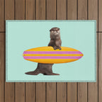 SURFING OTTER Outdoor Rug Gallery Image 1