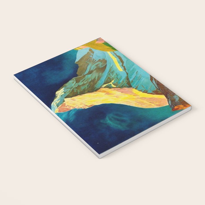 Zermatt Switzerland Vintage Mid Century Modern Travel Poster Notebook Gallery Image 3
