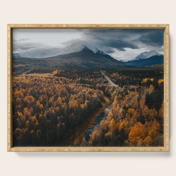 Arctic Autumn - Landscape and Nature Photography Serving Tray Gallery Image 1