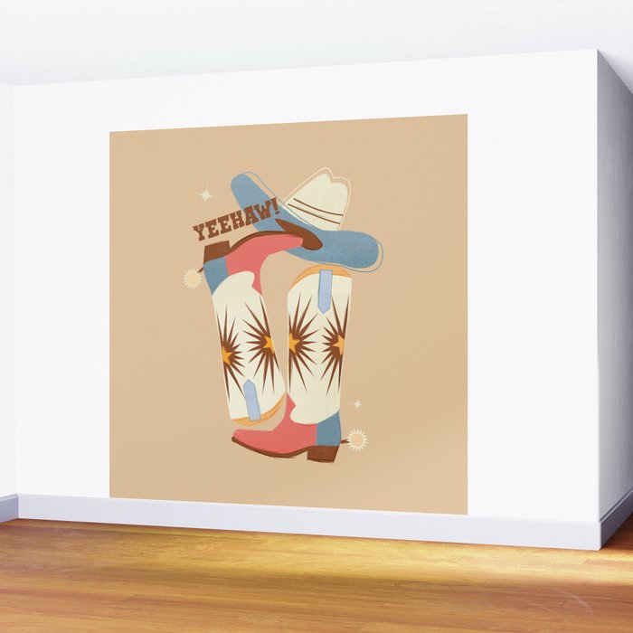 Yeehaw! Cowboy Boots Wall Mural Gallery Image 2