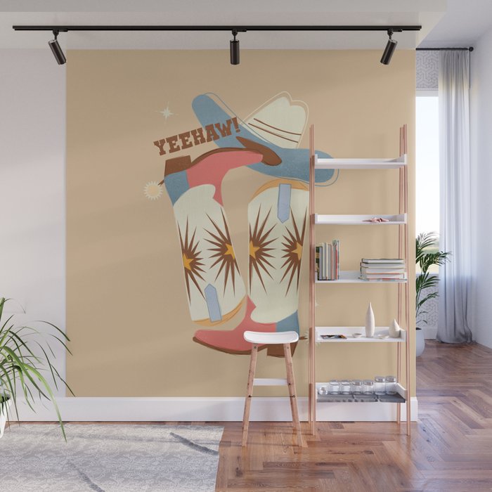 Yeehaw! Cowboy Boots Wall Mural Gallery Image 1