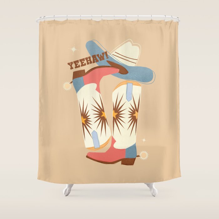 Yeehaw! Cowboy Boots Shower Curtain Gallery Image 1