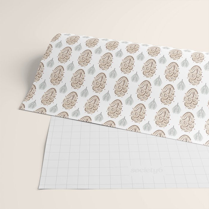 Pinecones and Pine needles Wrapping Paper Gallery Image 2