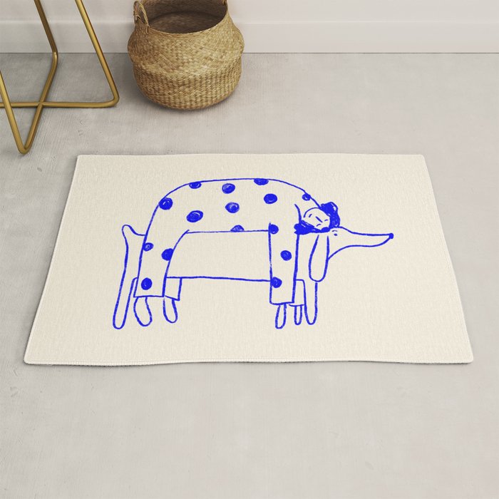 Blue Good Doggo Rug Gallery Image 1