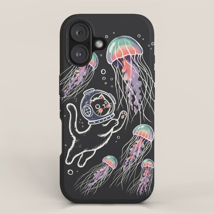 Jellyfish diver iPhone Case