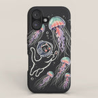 Jellyfish diver iPhone Case Gallery Image 1