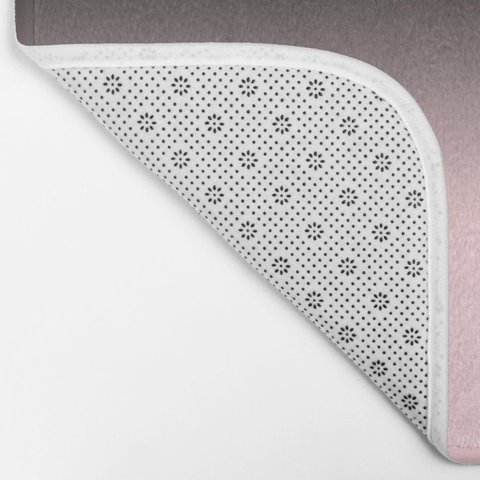 Modern abstract elegant black blush pink gradient pattern Bath Mat Gallery Image 2
