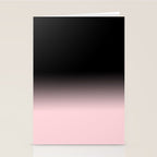 Modern abstract elegant black blush pink gradient pattern Stationery Card Gallery Image 2