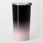 Modern abstract elegant black blush pink gradient pattern Travel Mug Gallery Image 2