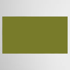 Mid Century Mod Olive Avocado Green Solid Colour  Tablecloth Gallery Image 2