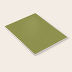 Mid Century Mod Olive Avocado Green Solid Colour  Notebook Gallery Image 3