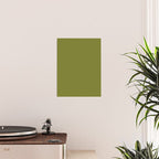 Mid Century Mod Olive Avocado Green Solid Colour  Poster Gallery Image 2