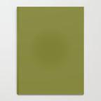 Mid Century Mod Olive Avocado Green Solid Colour  Notebook Gallery Image 4