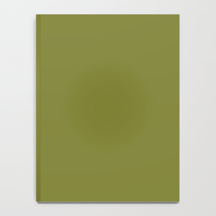 Mid Century Mod Olive Avocado Green Solid Colour  Notebook Gallery Image 4
