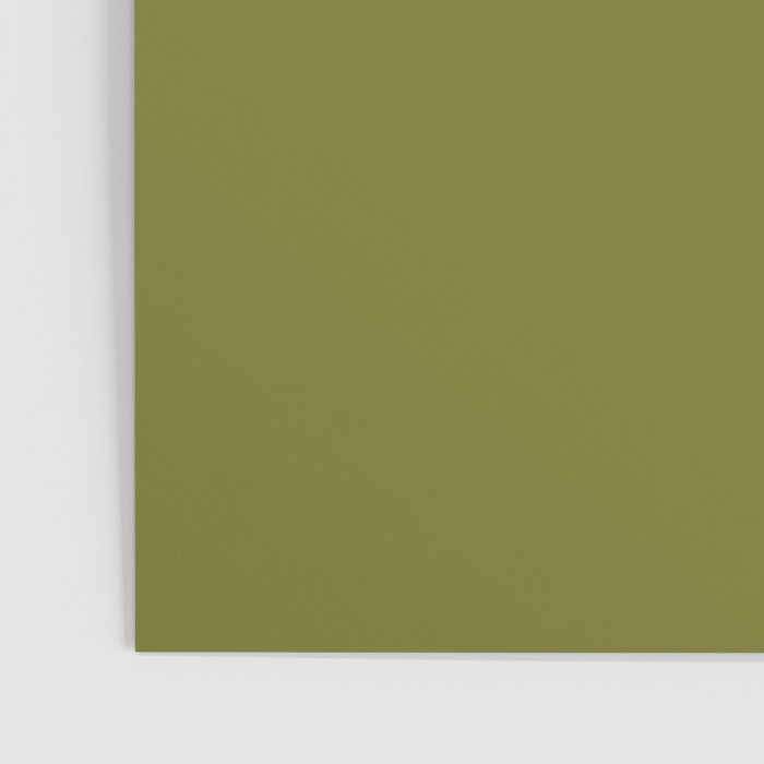 Mid Century Mod Olive Avocado Green Solid Colour  Poster Gallery Image 3