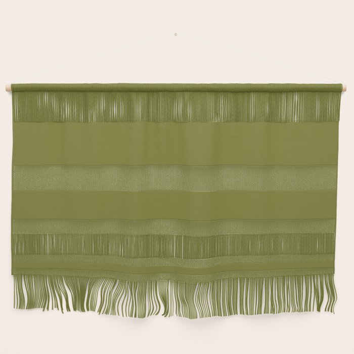 Mid Century Mod Olive Avocado Green Solid Colour  Wall Hanging Gallery Image 1