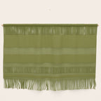 Mid Century Mod Olive Avocado Green Solid Colour  Wall Hanging Gallery Image 1