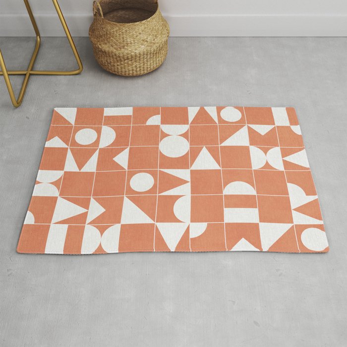 My Favorite Geometric Patterns No.14 - Coral Rug Gallery Image 1