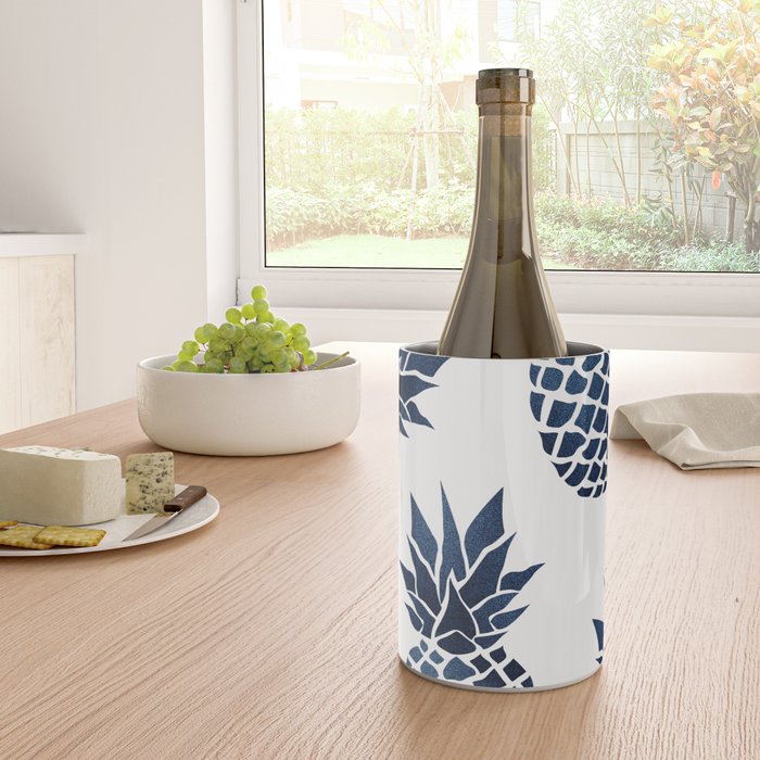 Pineapple Blue Denim Wine Chiller Gallery Image 4