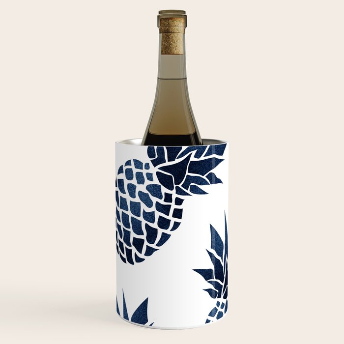 Pineapple Blue Denim Wine Chiller Gallery Image 2