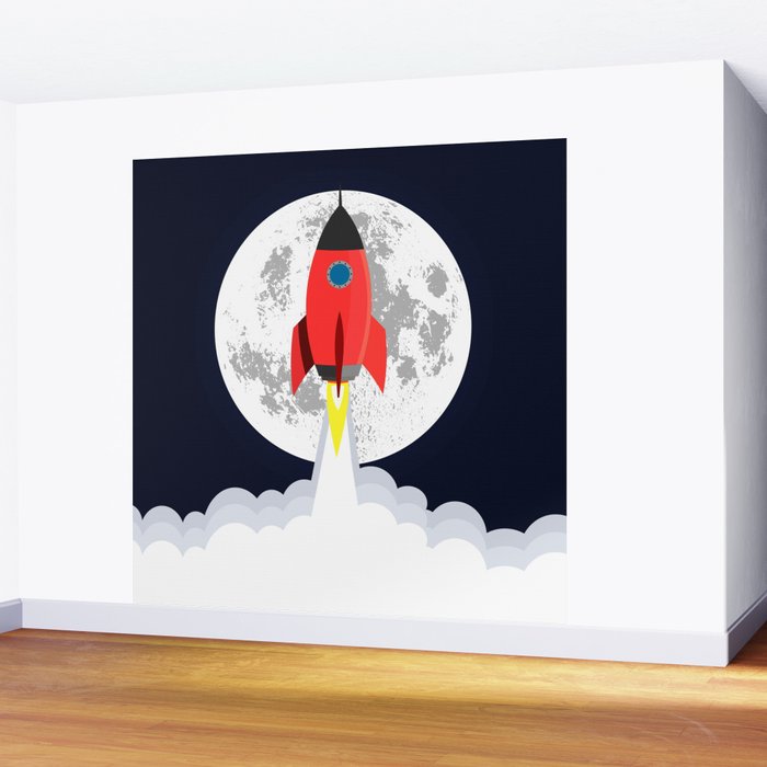 Rocket lift off Wall Mural Gallery Image 2