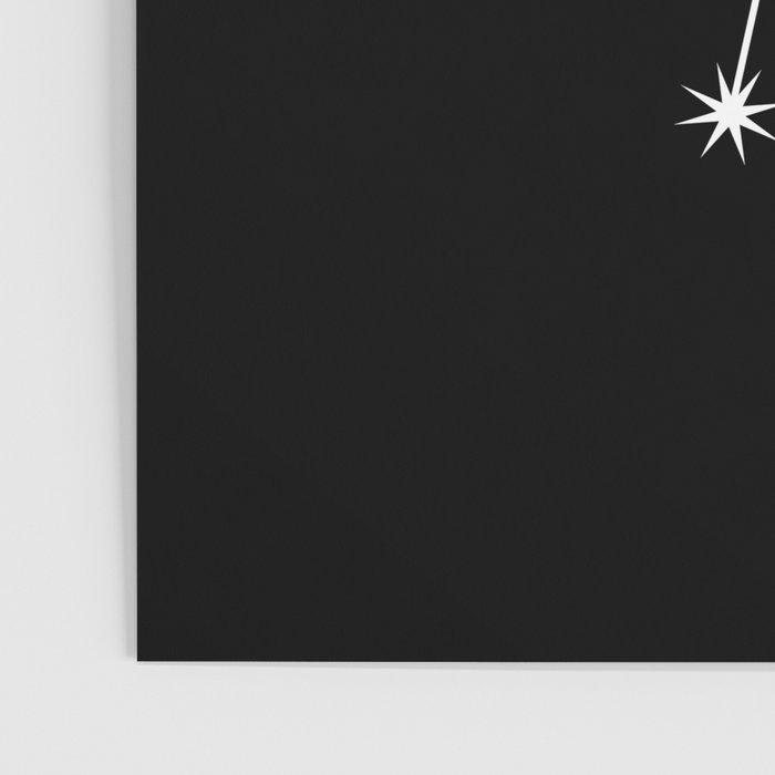 Cancer Zodiac Star Constellation Line Art Black Poster Gallery Image 3