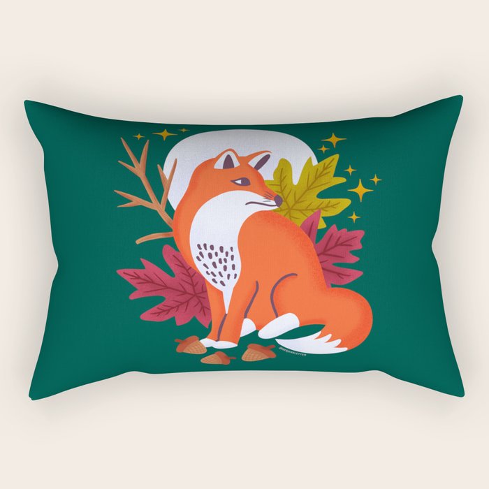 Red Fox - Crepuscular Critters Rectangular Pillow Gallery Image 2