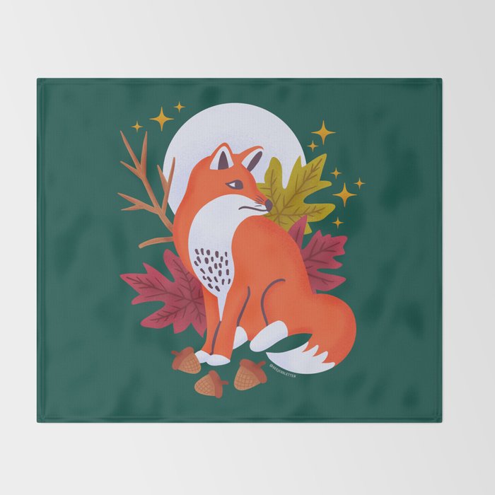 Red Fox - Crepuscular Critters Throw Blanket Gallery Image 2