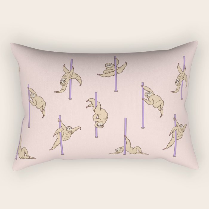 Sloths Pole Dancing Club Rectangular Pillow Gallery Image 1