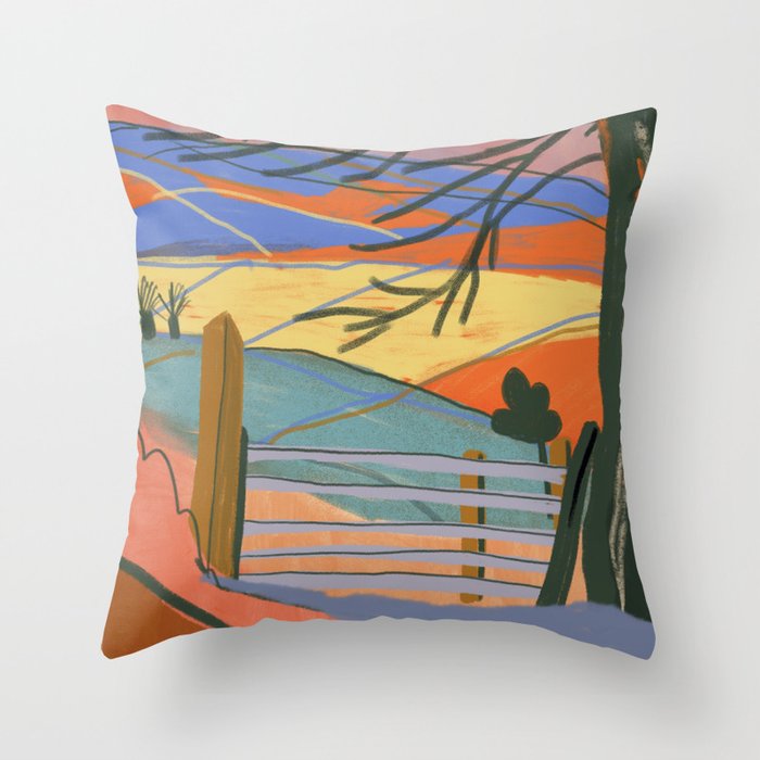Cumbria landscape Throw Pillow Gallery Image 1
