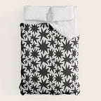 Black and white star shape pattern Duvet Cover Gallery Image 6