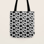 Black and white star shape pattern Tote Bag Gallery Image 1