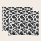 Black and white star shape pattern Placemat Gallery Image 1