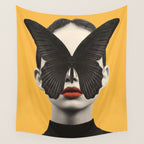 BLACK BUTTERFLY 2 Wall Tapestry Gallery Image 4
