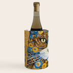 Gustav Klimt Style Cat with Blue and Gold Spots Wine Chiller Gallery Image 2