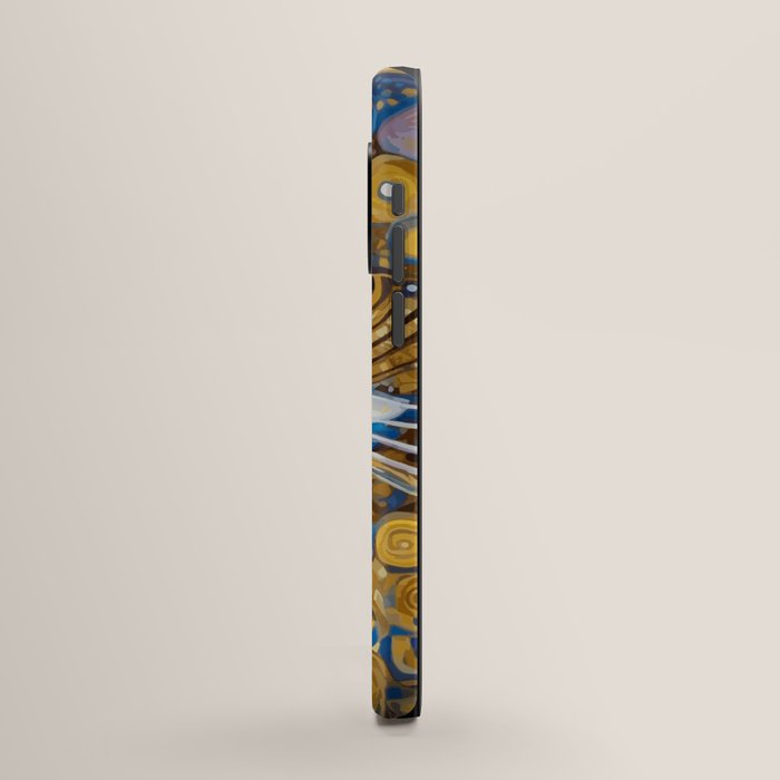 Gustav Klimt Style Cat with Blue and Gold Spots iPhone Case Gallery Image 2