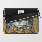 Gustav Klimt Style Cat with Blue and Gold Spots Laptop Sleeve Gallery Image 2