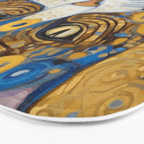 Gustav Klimt Style Cat with Blue and Gold Spots Bath Mat Gallery Image 3