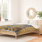 Gustav Klimt Style Cat with Blue and Gold Spots Duvet Cover Gallery Image 2